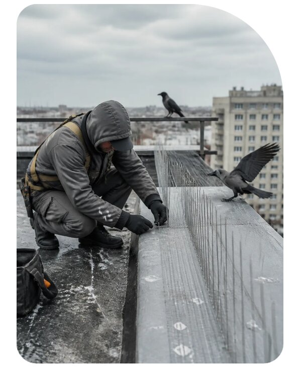 Защита от ворон под ключ в Мурманске по цене от 5141 р. | Сенат-Мрм